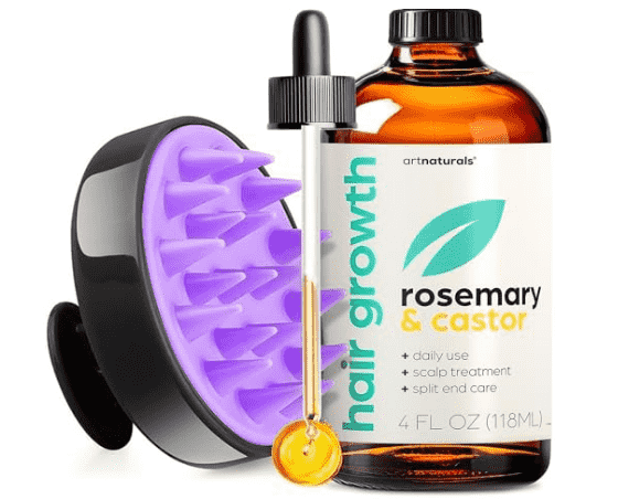 Bottle of Artnaturals Organic Rosemary Castor Hair Oil 