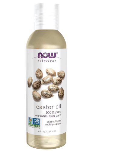 Bottle of Now Solutions Organic Castor Oil