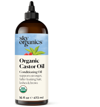 Bottle of Sky Organics Organic Cold-Pressed Castor Oil