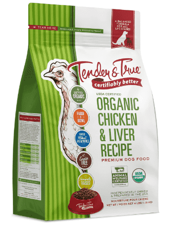 Tender & True Organic Grain-Free Chicken & Liver Dry Dog Food 