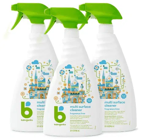 A Bottle of Babyganics Multi-Surface Cleaner