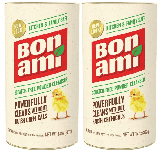 2 Containers of Bon Ami Powder Cleanser 