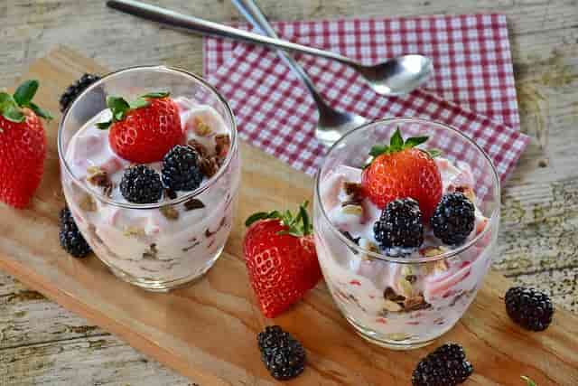 Yogurt drink in glasses