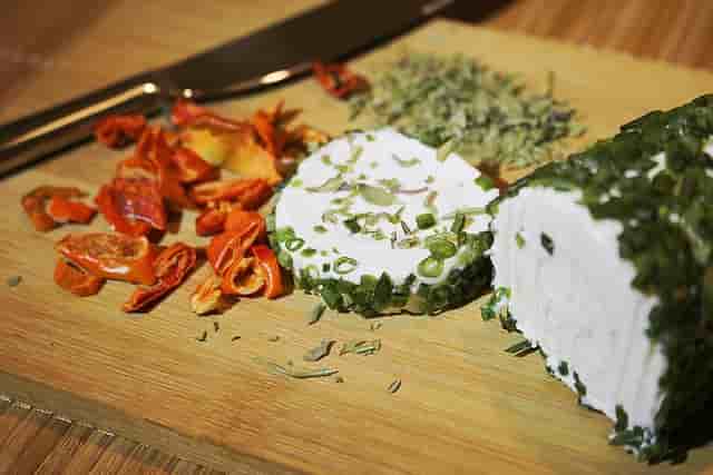 Cheese and herbs