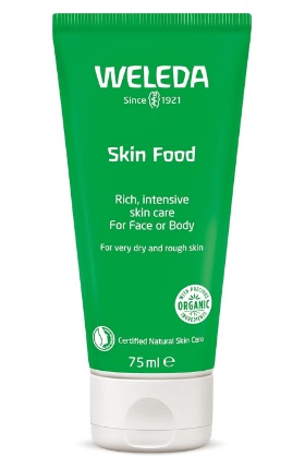 weleda skin food used in organic skincare routine
